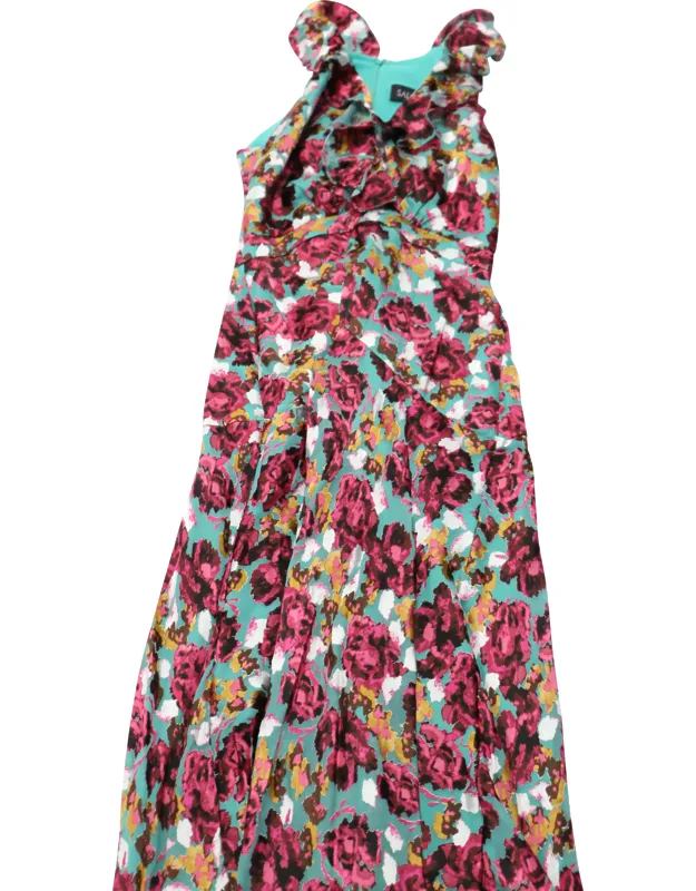 Floral Ruffle Midi Dress