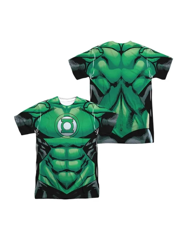 _green Lantern Uniform (front/back Print) Short Sleeve Poly Crew Tee / T-shirt_