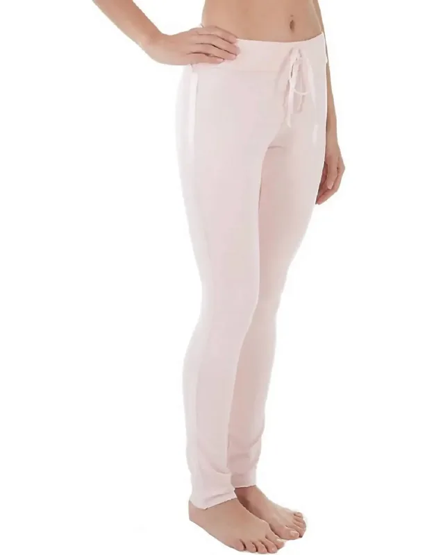 French Terry Leggings With Rib Waistband