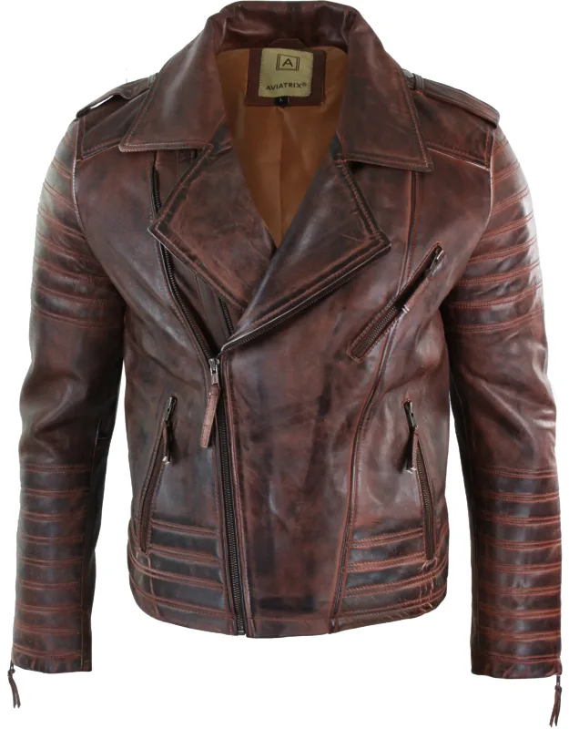 Cross Zip Biker Jacket