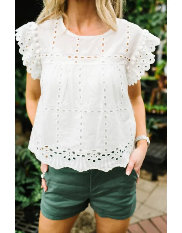 Babydoll Pom Pom Top