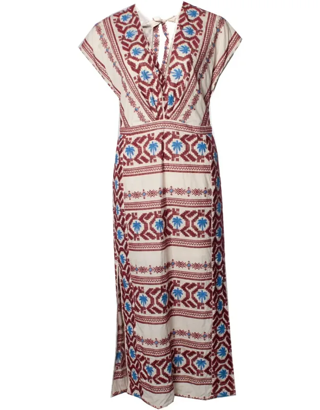 Embroidered Midi Dress