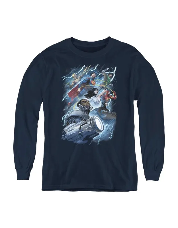 Justice League Of America Ride The Lightening Long Sleeve Tee