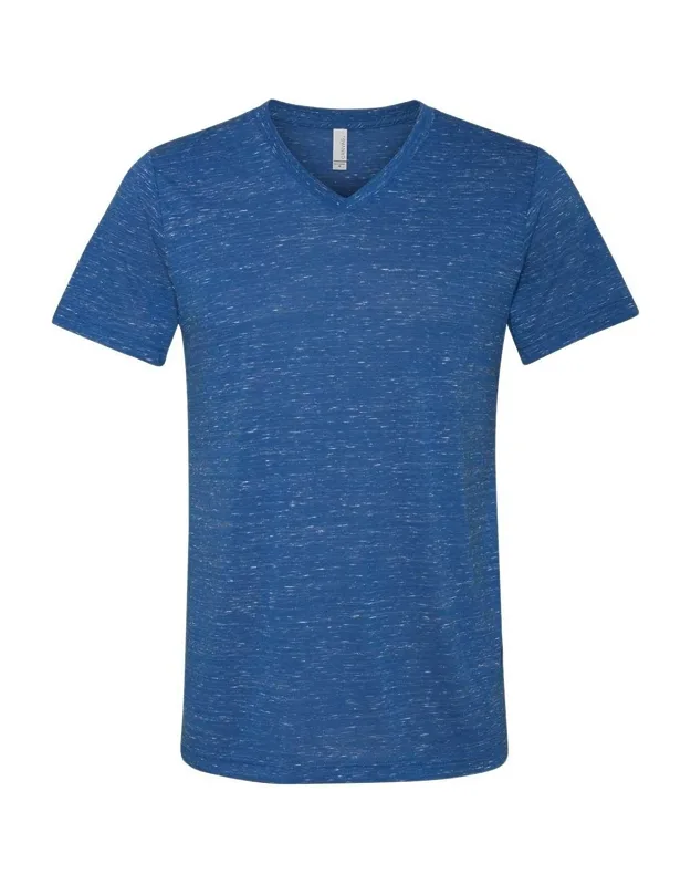 Textured Jersey V-neck Tee - Marble Colors, Retail Fit