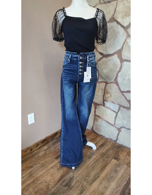 High Rise Curvy Flare Jeans