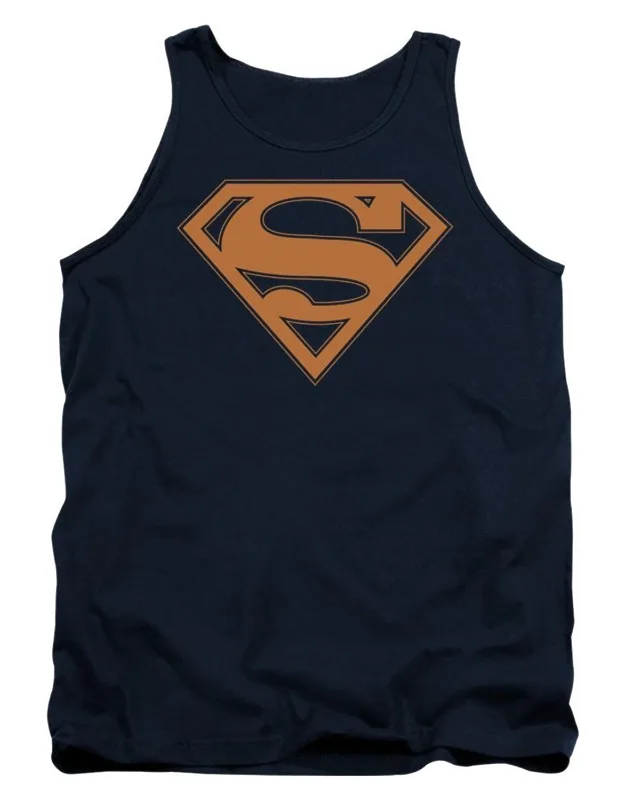 Superman Navy & Orange Shield Tank Top