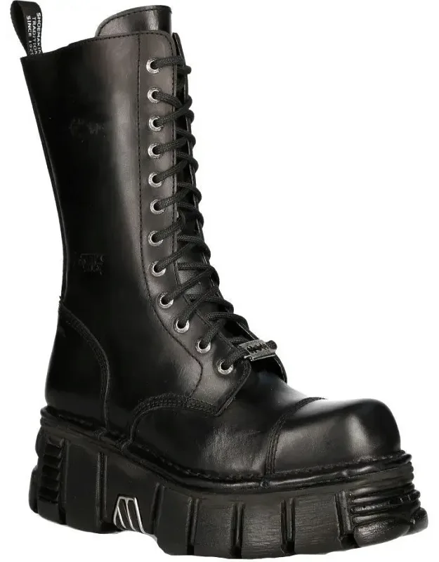 Metallic Techno Biker Boots