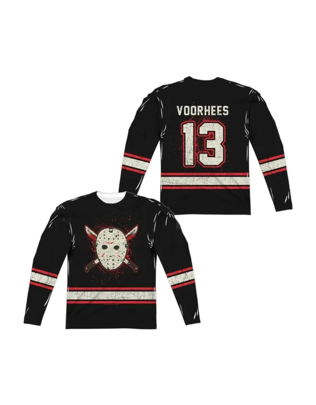 Friday The 13th Voorhees Jersey Long Sleeve Crew T-shirt