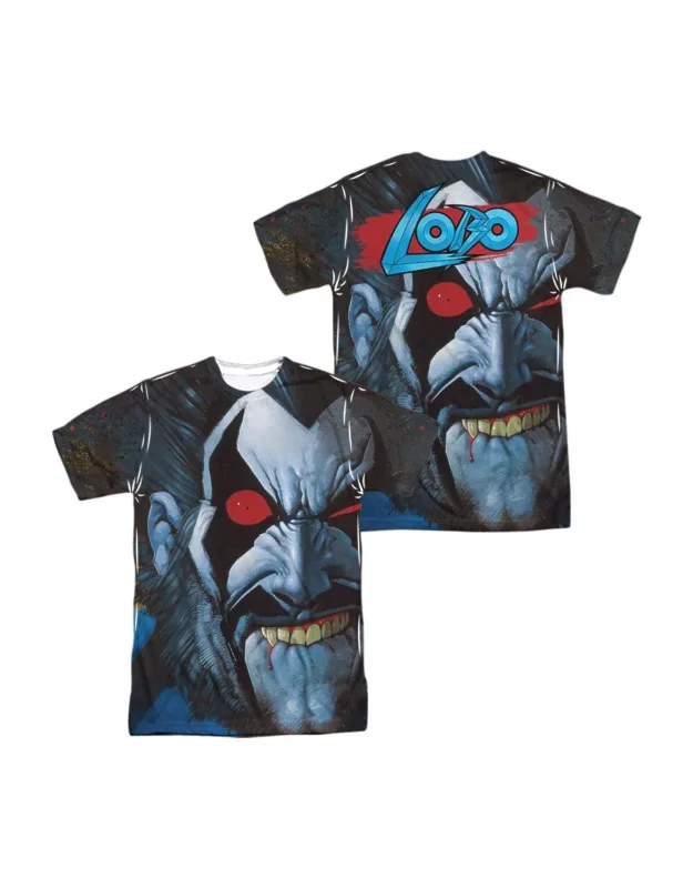 Justice League Of America Bit Lip (front/back Print) Short Sleeve Tee - 100% Polyester, Stylish Design