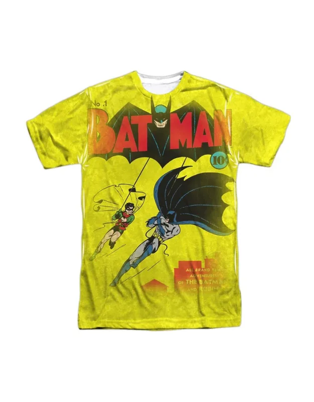 Dc Comics Batman Number One Short Sleeve 100% Poly Crew Tee / T-shirt Stylish Great For Easy, Everyday Wear