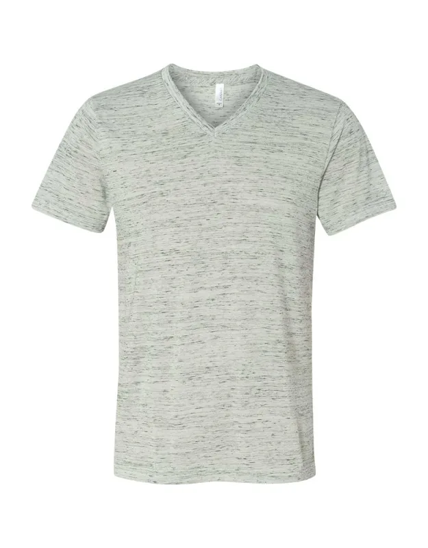 Textured Jersey V-neck Tee - Marble Colors, Retail Fit