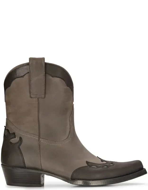 High Western Real Leather Pointed Toe Boots