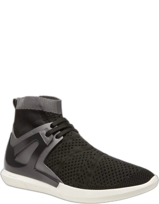 Bally Avallo 6221329 Leather/fabric Sneakers On-trend Knit Sock Sneakers, Accented With Patent Leather Detailing