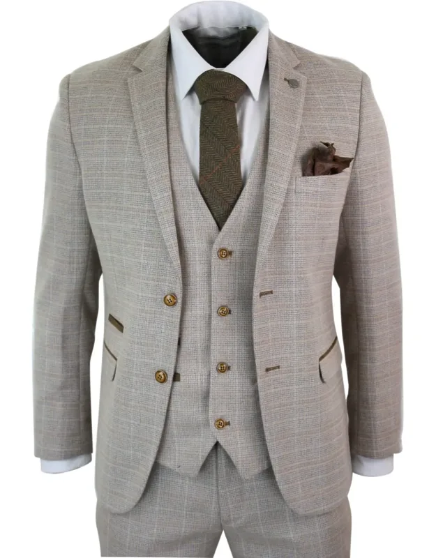 Check Tweed 3 Piece Suit