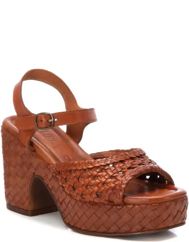 Carmela Leather Heel Sandals