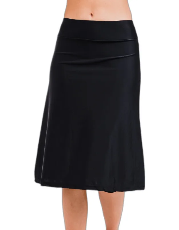 Swim Skirt With Capri Leggings, High-waisted Design, Upf 50+ Protection