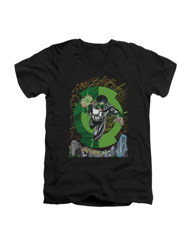 Green Lantern Cover Short Sleeve V Neck T-shirt