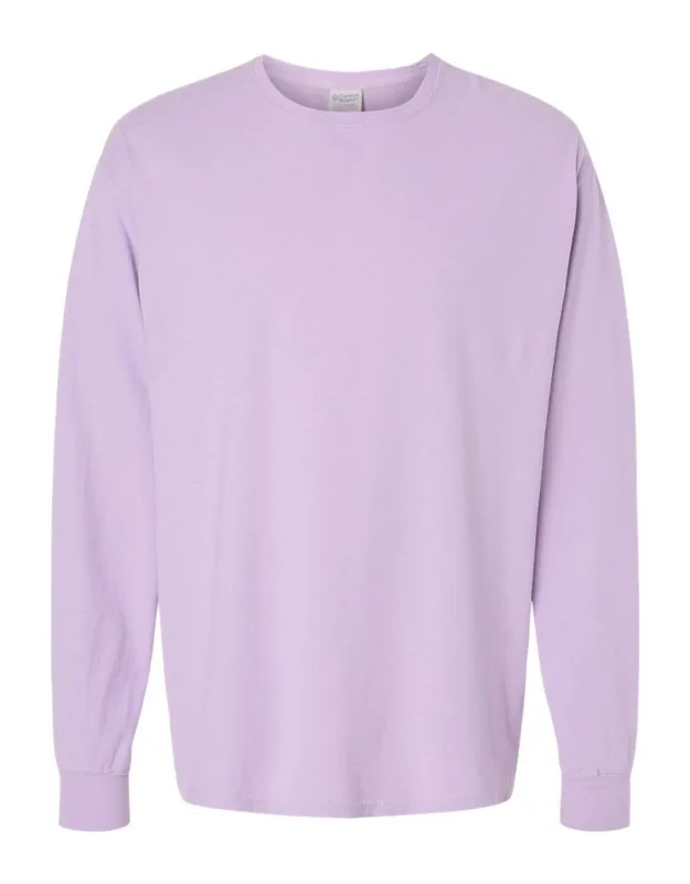 Comfortwash Long Sleeve T-shirt, 100% Ringspun Cotton, Double-needle Coverstitched