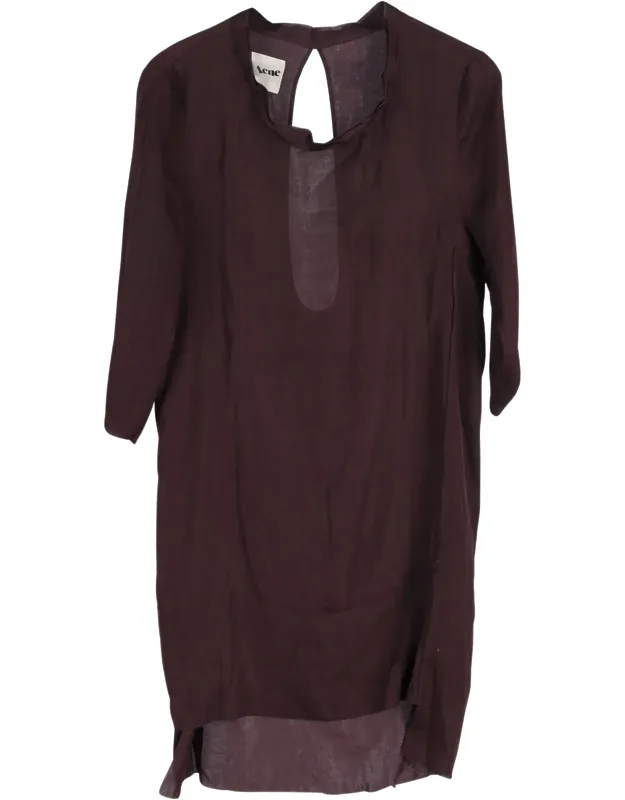 Cowl Neck Knee Length Dress