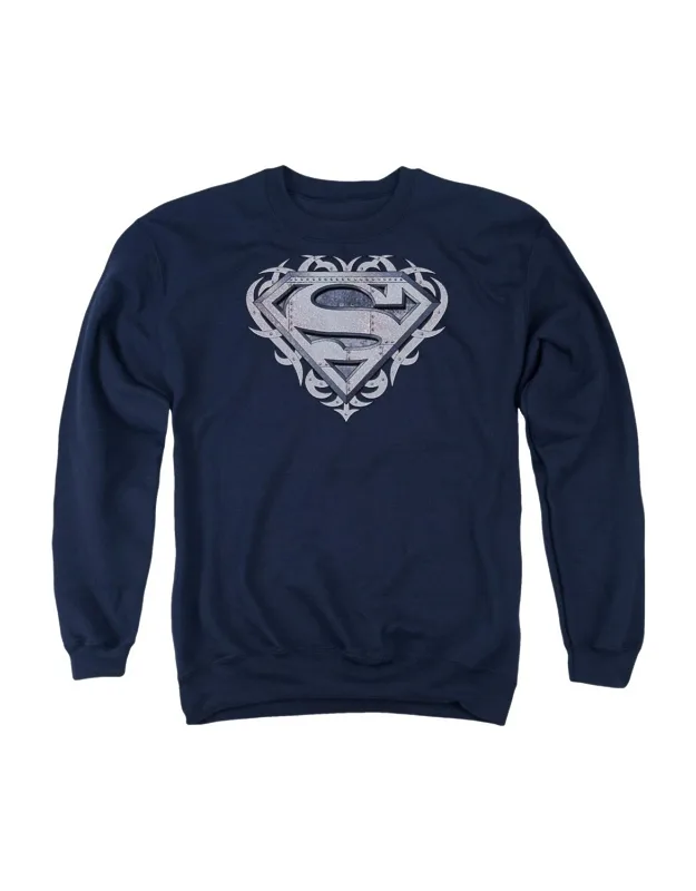 Superman Tribal Steel Shield Crewneck Sweatshirt