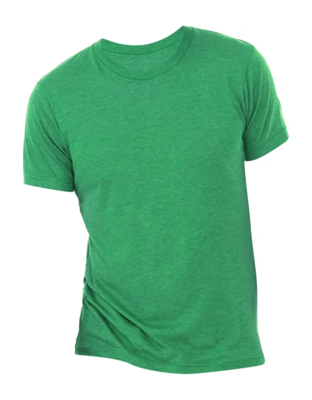 Canvas Triblend Crew Neck Plain Short Sleeve T-shirt, Soft Triblend, Retail Fit