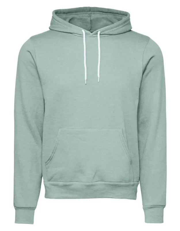 Sponge Fleece Hoodie With Pouch Pocket And Ribbed Cuffs