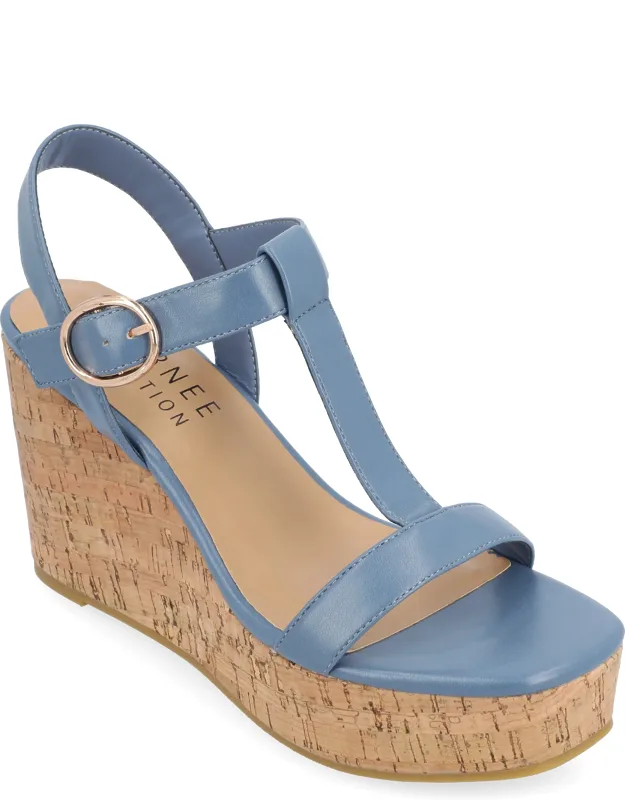 Matildaa Buckle Platform Wedge Sandals
