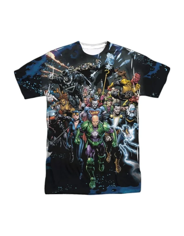 Justice League Of America Forever Evil Short Sleeve Tee - Stylish For Everyday Wear, 100% Polyester