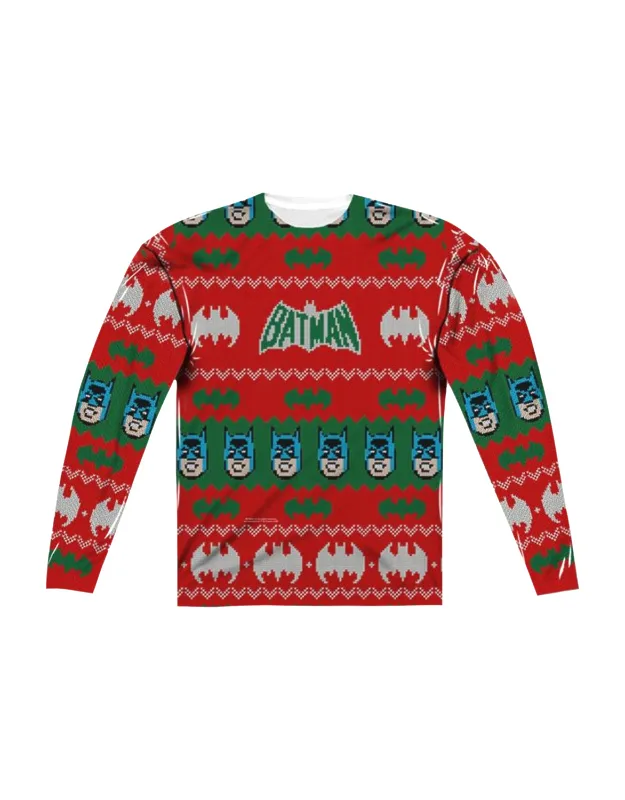 Batman Bat Sweater Long Sleeve Crew Tee