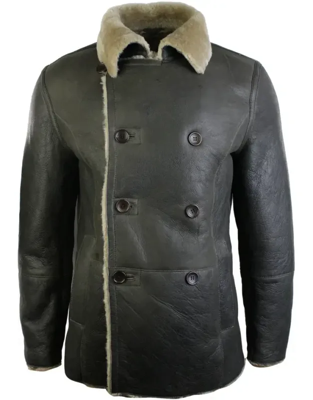 Sheepskin Double Breasted Fitted Jacket