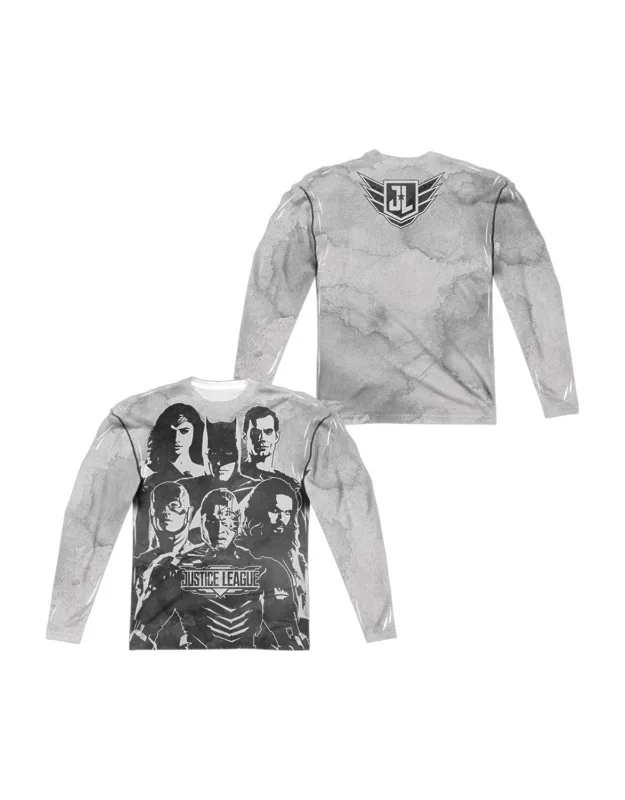 Justice League Movie The League Long Sleeve Poly Crew Tee - Stylish Everyday Wear