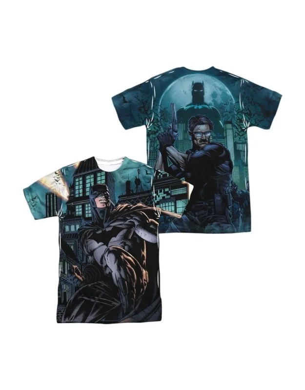 _batman Coming For You (front/back Print) Short Sleeve Poly Crew Tee / T-shirt - Stylish, Easy_