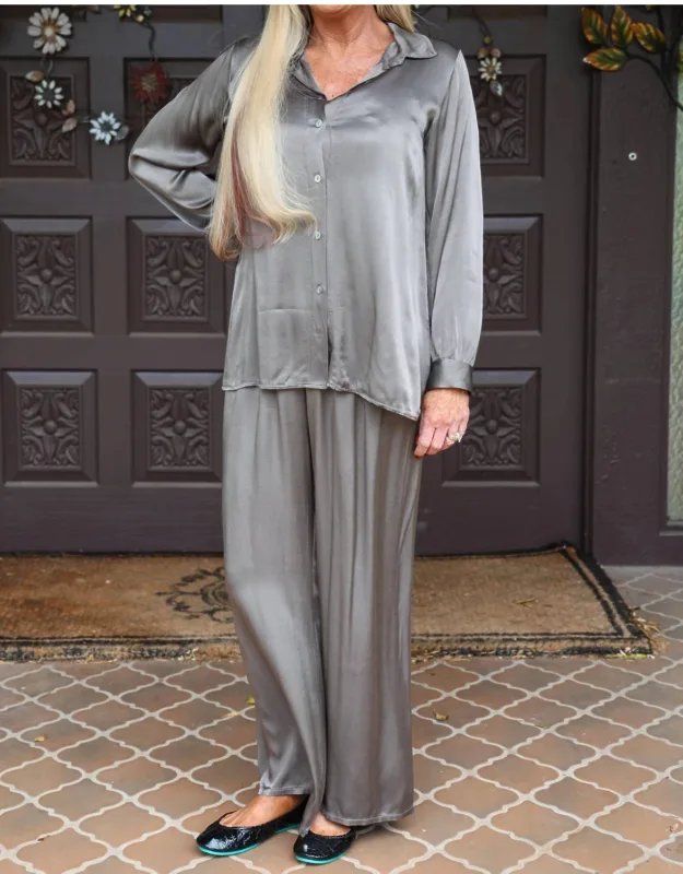 Satin Wide Leg Pants