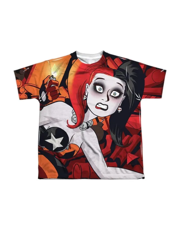 Batman Harley Cooke Cover Short Sleeve Poly Crew Tee / T-shirt - Stylish And Great For Everyday Wear