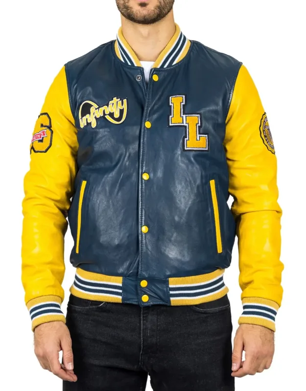 Genuine Leather Bomber Jacket