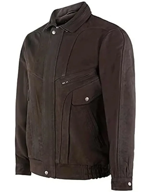 Leather Bluson Tailored Bomber Jacket