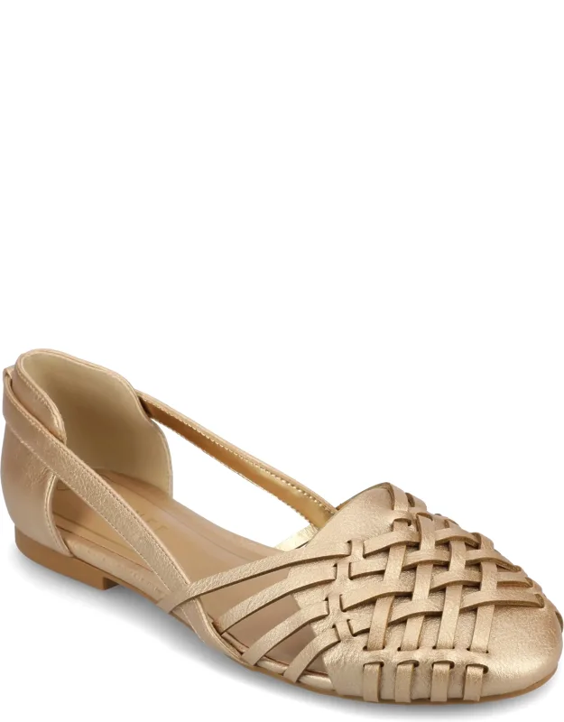 Ekko Flat Sandals With Padded Footbed And Woven Design