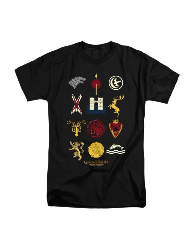 Game Of Thrones House Sigils Short Sleeve Tee