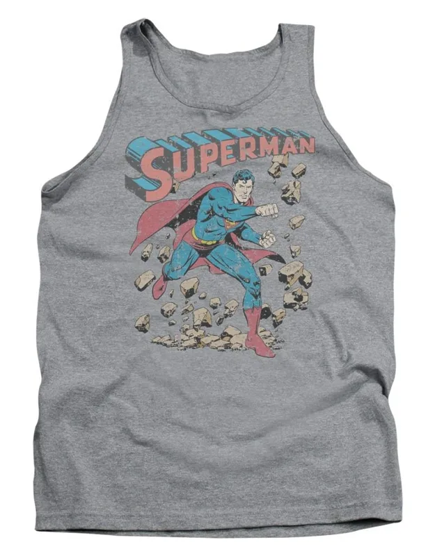 Superman Mad At Rocks Tank Top