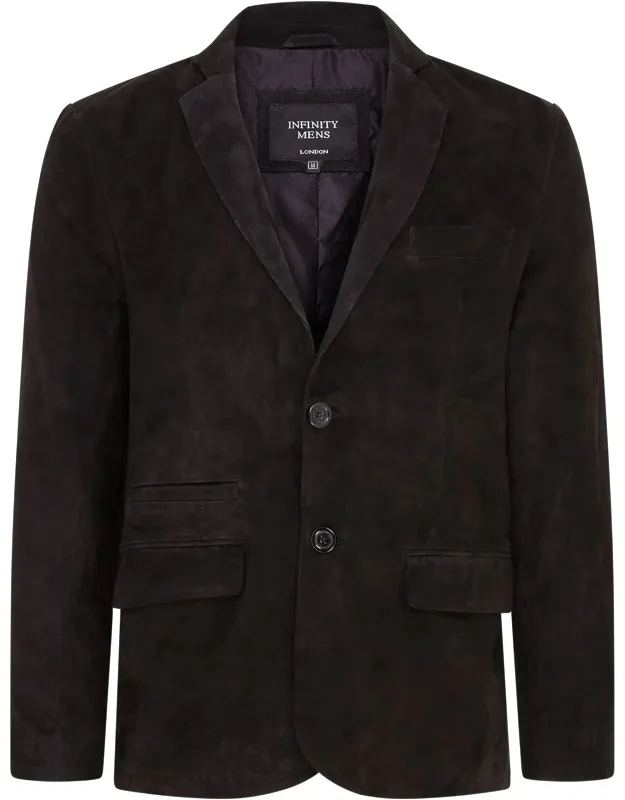 Slim Goat Suede Blazer Jacket-somero With Premium Construction And Elegant Cuff Buttons