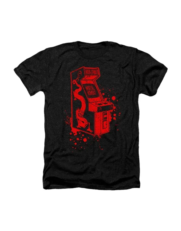 Mortal Kombat Klassic Insert Coin Heather Tee / T-shirt - Stylish For Easy, Everyday Wear, Guaranteed Authentic And 100% Officially Licensed