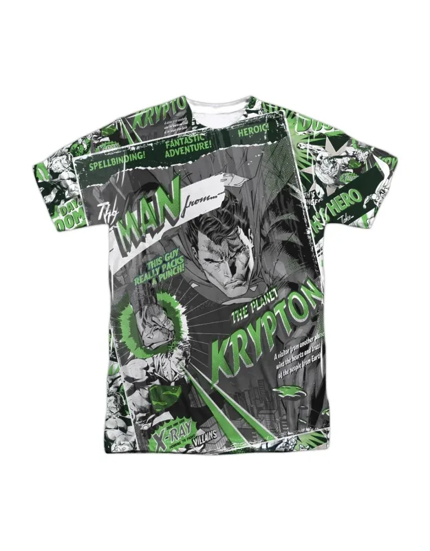 Superman From Krypton Short Sleeve 100% Poly Crew Tee / T-shirt, Stylish For Everyday Wear