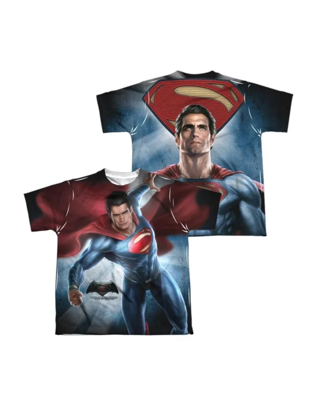 _batman V Superman Light (front/back Print) Short Sleeve Poly Crew Tee / T-shirt Stylish Everyday Wear_