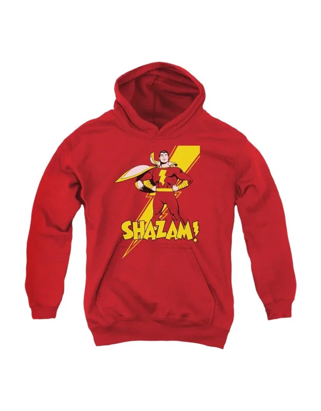 Dc Comics Shazam Youth Pull Over Hoodie - Stylish And Comfortable For Everyday Wear