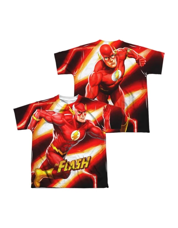 Justice League Of America Speed Bolt Short Sleeve Poly Crew Tee - Stylish For Everyday Wear