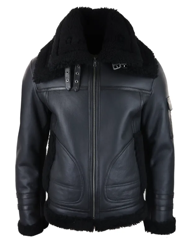 Shearling Sheepskin Zipped Coat