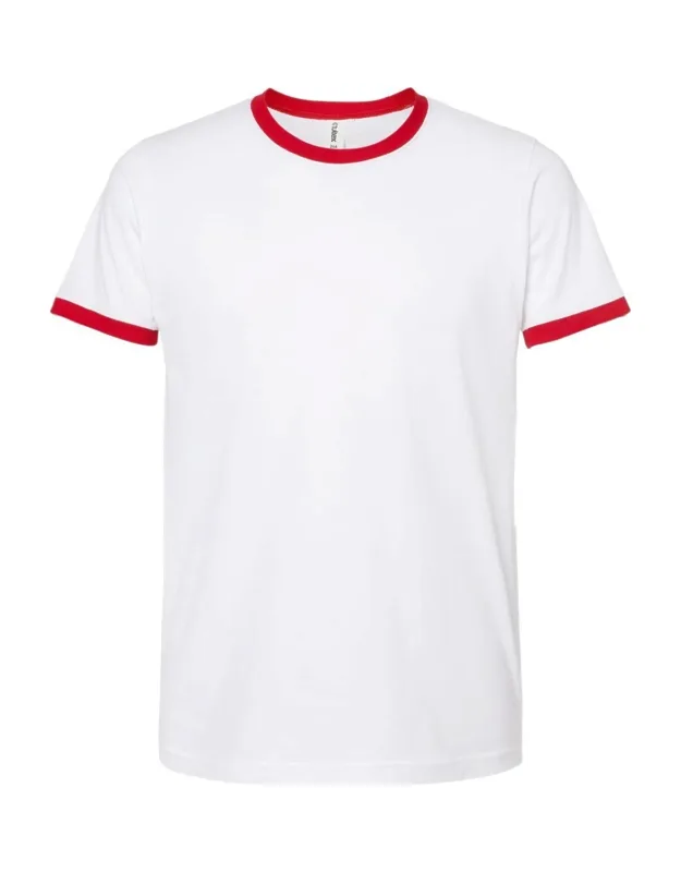 Fine Jersey Ringer T-shirt - Reactive-dyed For Longer Lasting Color, Pre-washed To Minimize Shrinkage