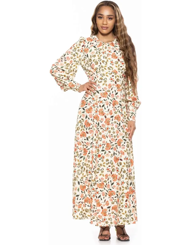 Yas Dress - Luxury Maxi With Blouson Sleeves
