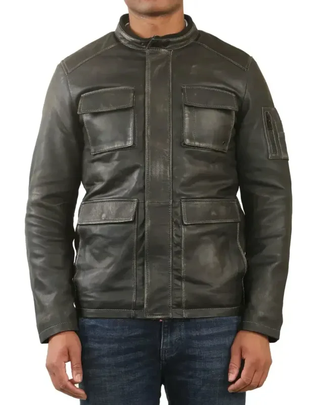 Vintage Leather Safari Parka