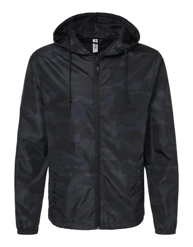 Lightweight Windbreaker Full-zip Jacket With Waterproof Pressure Resistance And Tightening Toggle At Waistband